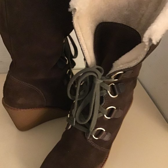 Cole Haan women brown suede waterproof boots US 7 - Picture 12 of 12